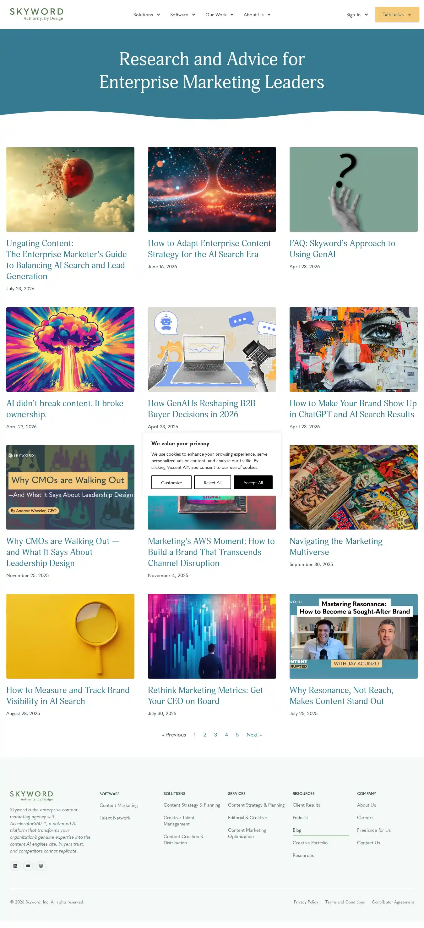 Full-page screenshot of Blog as rendered during the desktop scan.