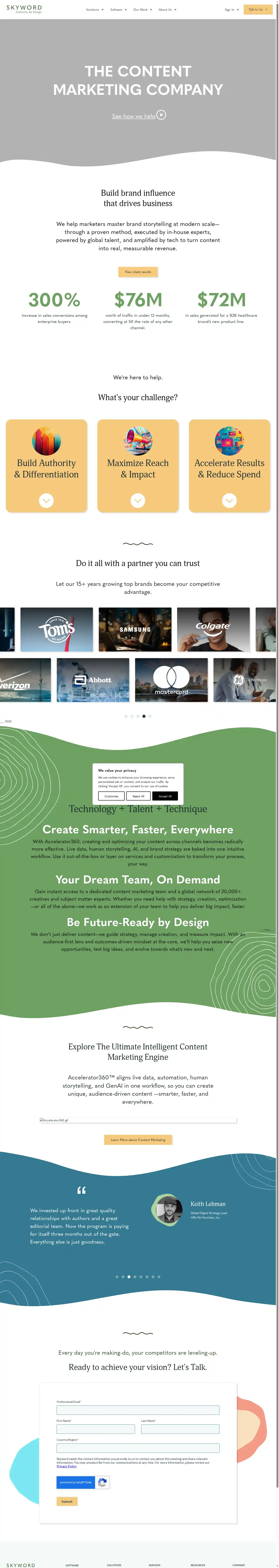 Full-page screenshot of Homepage as rendered during the desktop scan.