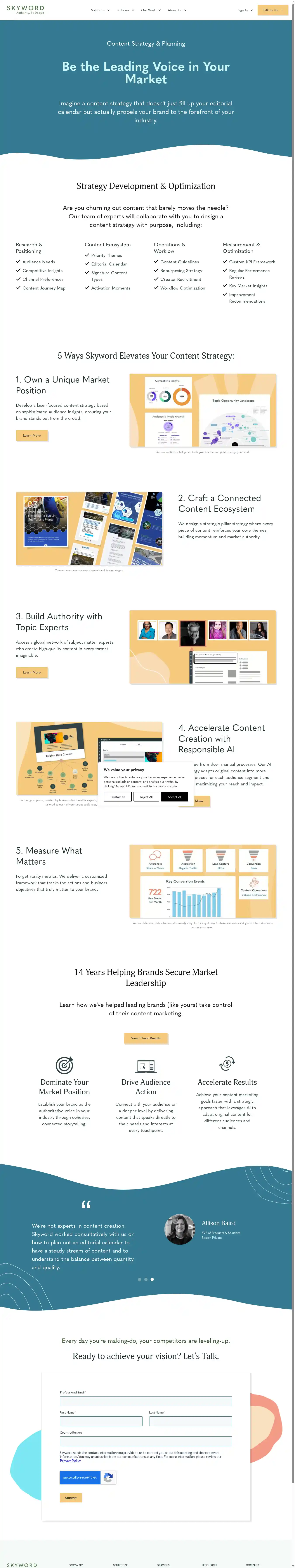 Full-page screenshot of Content Strategy and Planning as rendered during the desktop scan.